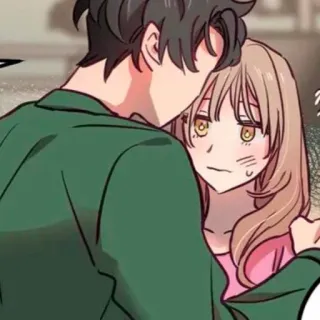 🕯 c7f9ac84 ハグ, カップル, アニメ, 漫画, 愛, 関係 telegram sticker