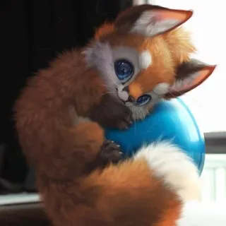 🎲 7d08fb1e vos, dier, schattig, illustratie, digitale kunst, furry, cartoon telegram sticker