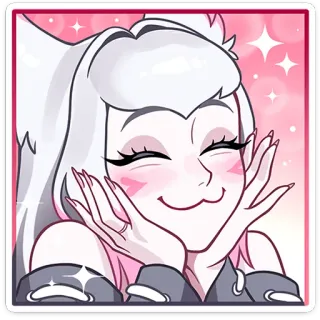☺️ a74498c6 стикер, иллюстрация, мультфильм, блестки, персонаж telegram sticker