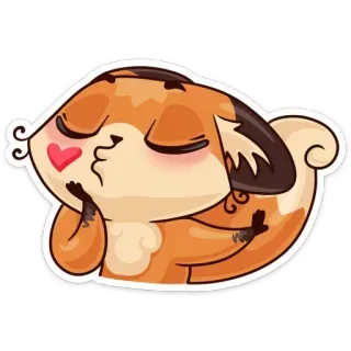 😘 3c1056c6 rubah, hewan, imut, ciuman, hati, kartun whatsapp sticker