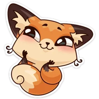 ☺️ fecfd719 rubah, binatang, lucu, kartun, stiker, mamalia whatsapp sticker