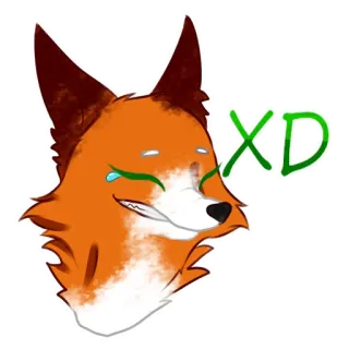 😂 e6bf05d0 XD สุนัขจิ้งจอก, สัตว์, มีม, 555, xd, ตลก telegram sticker