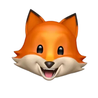 😀 47e0cc78 lis, zwierzę, emoji, ssak, dzika przyroda, pomarańczowy telegram sticker