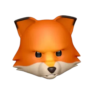 😠 6ab3734c lis, zwierzę, zły, kreskówka, mem telegram sticker