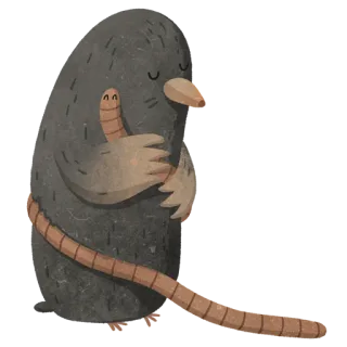 🤗 7548d0bd kret, robak, zwierzę, słodki whatsapp sticker