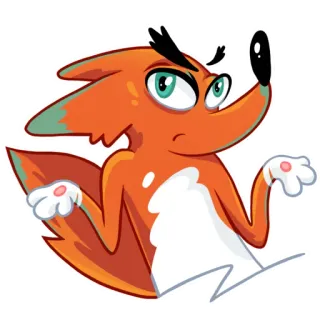 🤷‍♀️ ab0d2e5b 狐狸, 动物, 卡通, 贴纸, 橙色, 可爱, 搞笑 telegram sticker