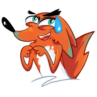 😅 fa90a583 狐狸, 动物, 卡通, 搞笑, 可爱, 狡猾, 橙色 telegram sticker