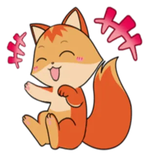 🤣 a8bc2ead lis, zwierzę, słodki, szczęśliwy, kreskówka, radosny telegram sticker