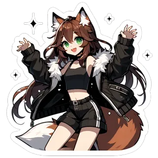 @vixvib Fox Nika Vol.1 whatsapp stickers