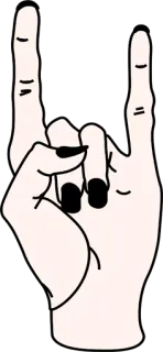 🤘 9d0ba64b Рок, Жест рукой, Коза, Знак козы, Рок-н-ролл whatsapp sticker