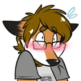 😳 8a7b3014 퍼리, 여우, 만화, 의인화, 팬아트, 애니메이션, 홍조, 게이머 telegram sticker