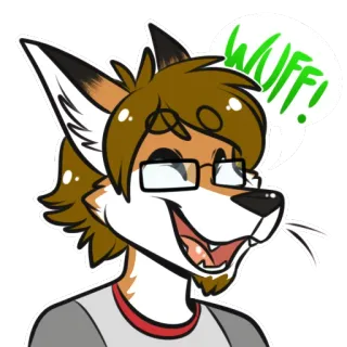 😃 a1d29c7d WUFF! 퍼리, 의인화, 개, 늑대, 귀여운, 만화 telegram sticker