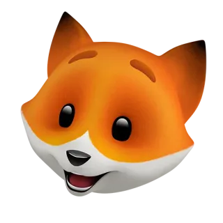 😀 6278c7ee lis, zwierzę, kreskówka, ssak, dzika przyroda telegram sticker