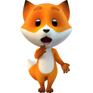 😮 7734c6d1 lis, zwierzę, kreskówka, słodki telegram sticker