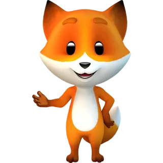 😊 fa67196d lis, zwierzę, kreskówka, uroczy, ssak, dzika przyroda telegram sticker