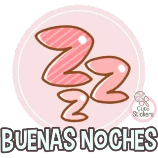 🤗 08909897 BUENAS NOCHES 晚安, 睡眠, zzz, 晚安, 贴纸, 可爱 telegram sticker