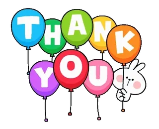 🙏 af168786 THANK YOU ありがとう, 風船, ウサギ, 可愛い, 挨拶, お祝い telegram sticker