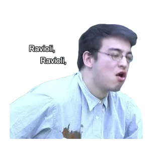 🌚 68ee333d Filthy Frank Ravioli, Ravioli, мем, смешной, интернет, равиоли, Filthy Frank whatsapp sticker