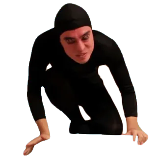 👤 9bbe5386 Filthy Frank мужчина, чёрный костюм, смешно, интернет, мем whatsapp sticker