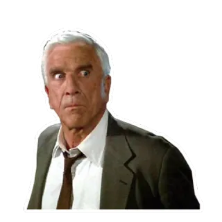 😳 211a0b65 Frank Drebin The Naked Gun leslie nielsen, frank drebin, una pallottola spuntata, commedia, film, detective telegram sticker