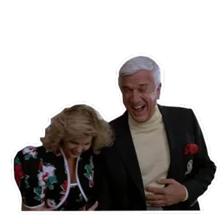 😂 deb680e2 commedia, umorismo, risate, divertente, film, Leslie Nielsen telegram sticker