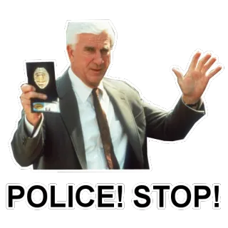 🚨 e65566d6 POLICE! STOP! polizia, stop, distintivo, forze dell'ordine, agente, autorità telegram sticker