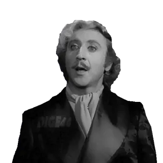 😧 6f006ced Willy Wonka Willy Wonka & the Chocolate Factory willy wonka, gene wilder, movie, chocolate, factory, candy telegram sticker