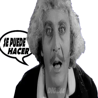 🗣 f3458625 Willy Wonka Willy Wonka & the Chocolate Factory SE PUEDE HACER willy wonka, gene wilder, movie, se puede hacer, you can do it, expression, meme telegram sticker