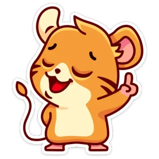 ☝️ 20c19f63 muis, dier, cartoon, illustratie, gebaar, middelvinger telegram sticker