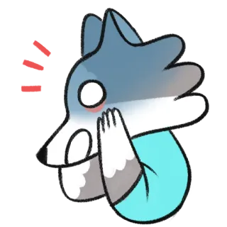 😱 c181c298 Hi animal, dessin animé, mignon, salut, salutation, poilu whatsapp sticker