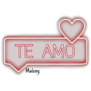 😍 2df78a1b TE AMO 사랑, 하트, 사랑해, 스페인어, 네온 telegram sticker