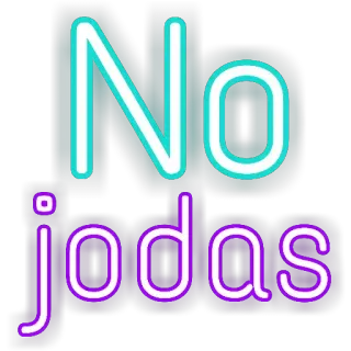 😂 9dbf9979 No jodas 스페인어, 욕설, 아니오, 네온, 텍스트 telegram sticker