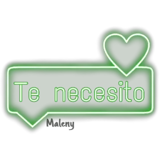 🥺 b3cabf9c Te necesito 스페인어, 사랑, 네가 필요해, 네온, 하트, 메시지 telegram sticker