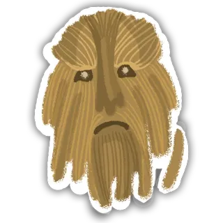 😿 e47ceeb6 脸, 棕色, 悲伤 telegram sticker