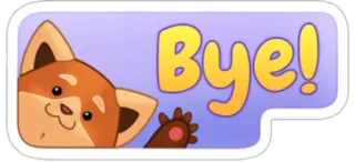 ✋ 0935ce78 Bye! animale, addio, ciao, carino, cartone animato telegram sticker