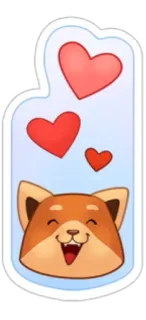 😘 2100d1a4 cane, cucciolo, cuori, amore, adesivo telegram sticker