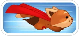 😊 95dbb79b supereroe, animale, volante, cartone animato, panda rosso, adesivo telegram sticker