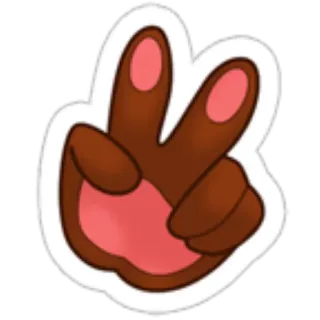 ✌ abc6bfe9 pace, vittoria, gesto della mano, adesivo, cartone animato telegram sticker