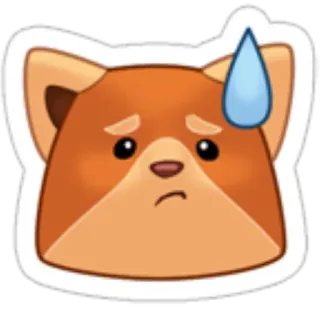 😓 bdabeaa5 cane, goccia di sudore, preoccupato, emoticon, animale, sticker, cartone animato telegram sticker