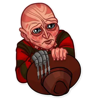 🙏 47eb4286 Freddy Krueger A Nightmare on Elm Street horror, movie, villain, freddy krueger, nightmare, elm street telegram sticker