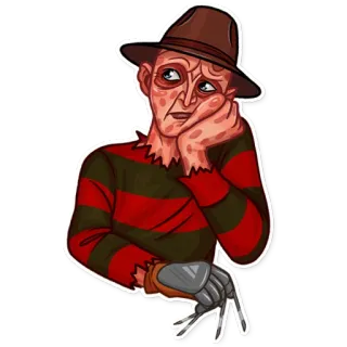 😒 e8b76787 Freddy Krueger A Nightmare on Elm Street horror, movie, villain, freddy krueger, nightmare telegram sticker