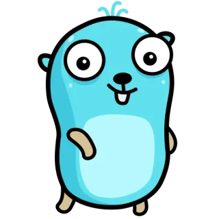 🙂 6d58687f gopher, maskot, kartun, imut, binatang whatsapp sticker