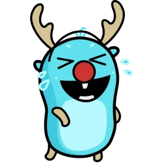 🎪 9240b044 Kartun, Binatang, Rusa kutub, Lucu, Imut, Tertawa whatsapp sticker