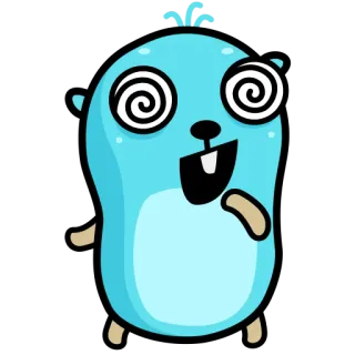 😵 ecfc590d Gopher, Golang, Terhipnotis, Kartun, Pusing whatsapp sticker