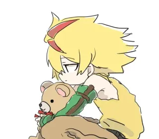 ✨ 39bbcc31 アニメ, 男の子, テディベア telegram sticker