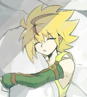 ✨ 9601a132 アニメ, マンガ, 漫画, 睡眠, 金髪 telegram sticker