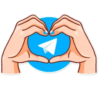 🫶 08ac07a0 Telegram, 纸飞机, 手, 爱心, 交流, 消息 telegram sticker