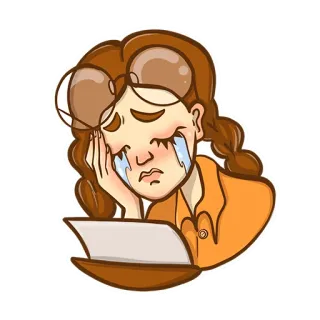 ☹️ 33dee5e6 weinen, traurig, träne, emotional, cartoon, sticker telegram sticker