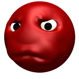 😠 61504b5a emoji, rouge, balle, en colère, visage, dessin animé telegram sticker