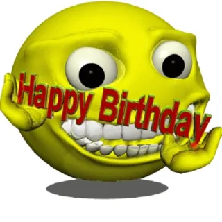 👀 e6dab99c Happy Birthday anniversaire, smiley, fête, salutation telegram sticker